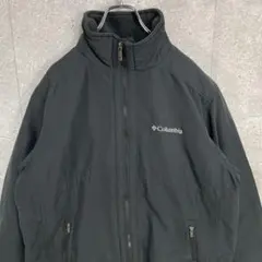 コロンビア　ブラックジャケット　ブルゾン　刺繍ロゴ　古着　M
