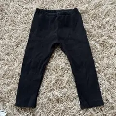 UNIQLO 黒 リブ編み レギンス 90