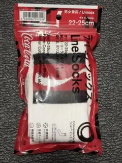 ファミマ　ラインソックス　コカ・コーラ　ホワイト【22-25cm】