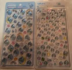 しずくちゃん ボンボンドロップシール 大・ミニセット 水色　未開封　正規品