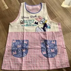 【もりっち様2点おまとめ】　エプロン　デイジーダック　ピンク　チェック　M-L