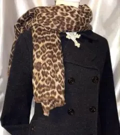 y2k NANA 平成ギャル グランジ ヒョウ柄 ウールマフラー PUNK