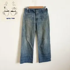 アーバンリサーチドアーズ　デニムワイドパンツ　カジュアル　おしゃれな色落ち◎