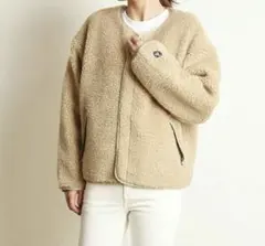 オーシバル ウール ボア カラーレス ジャケット