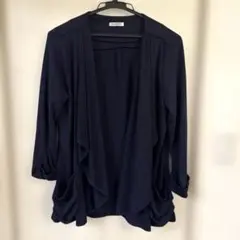 GLACIER カーディガン ネイビー Ｍサイズ 上品 春夏秋