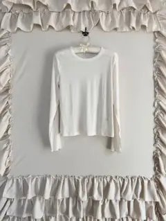 GU ソフトシアークルーネックT 長袖 ナチュラル M