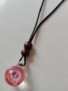オレンジ【限定1点】ガラス玉に宇宙を凝縮！大人可愛いスライドネックレス