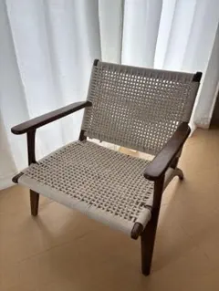美品 Organic Modernism ウォールナット無垢材アームチェア - メルカリ