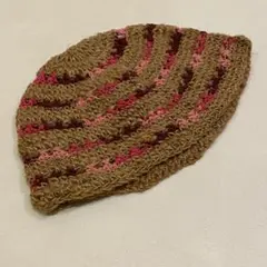 クロシェハット　クラッシャーハット　ニット帽　バケットハット　手編み