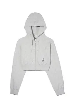 X-girl FACE COMPACT ZIP UP HOODIE グレー
