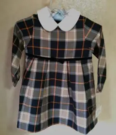 女の子★フォーマルワンピース★チェック★ 110cm ★デッサン★ワールド