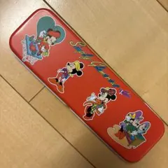ミニーマウス　ミニ筆箱　コンパクト　赤　レトロかわいい　ペンケース