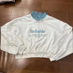 ♡Global work薄手重ね着風ホワイトトレーナー160♡