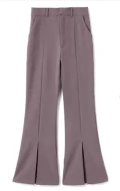 GRL 　センター切り替え切り替えスリットフレアパンツ　グレージュ　新品タグ付き