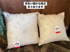 YSTYLE FRANCE 花柄クッションカバー ピンク×ベージュ 高級 - メルカリ