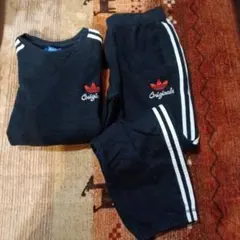 （used品）adidas Originals スウェット上下セット　黒　LL