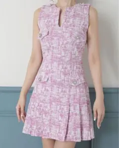 andy ツイードドレス