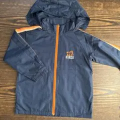 HANES ナイロンジャケット　ウィンドブレーカー羽織り　紺色　120