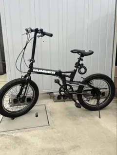 HUMMER 20インチ折りたたみ自転車 外装6段 リアキャリア付き 引取