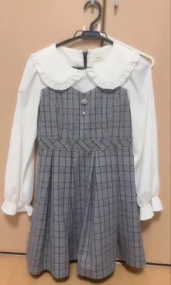 evelyn チェック柄 パールボタン付き ワンピース 訳あり