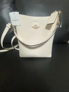 新品 COACH フェイ ドローストリング トートバッグ 白 ショルダー