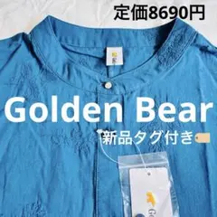 Golden Bear 刺繍入り ブルー 半袖シャツのサムネイル