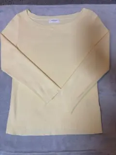 2/25まで　OPAQUE.CLIP 　長袖　ニット　イエロー パステルカラー