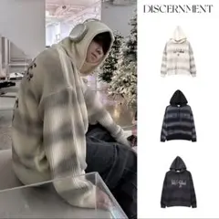 【DISCERNMENT】Blurry Spray Hood Knit ニット