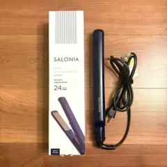 SALONIA ストレートヘアアイロン　ネイビー　24㎜　SL-004SNV