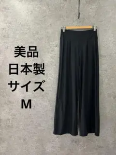 美品　ヨガパンツ ワイド トレーニングパンツ Mブラック ストレッチ ジム