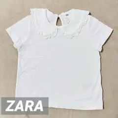 H&M フリル襟 半袖Tシャツ ホワイト　80サイズ