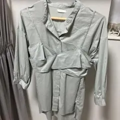 mysa closet シャツ グレー 五分袖　早い者勝ち