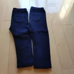 ベビー キッズ パンツ 2枚セット ネイビー