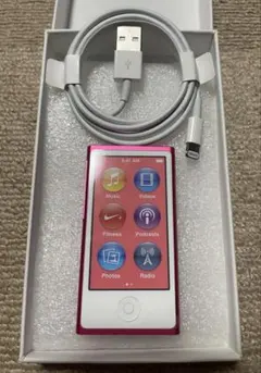 【美品】iPod nano１６Ｇ (第7世代) グレー　充電ケーブル付き iPad（第7世代） - iPod nano - 充電アクセサリ - すべてのアクセサリ