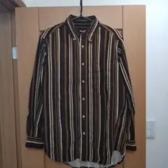【00s】 Eddie Bauer ブラウンストライプ コーデュロイシャツ