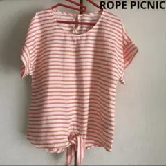 ROPEPICNICロペピクニック 美品　半袖サラサラブラウス　オレンジのサムネイル