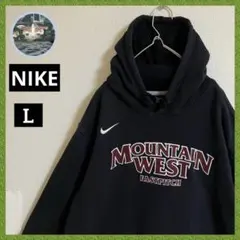 ナイキ 刺繍 スウッシュ マウンテンウエスト NIKE フーディー パーカー 黒