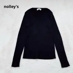 nolley's ノーリーズ 薄手 ラメ入り ニット ブラック 36