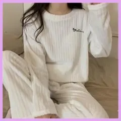 レディース ホワイト パジャマ ルームウェア 　白　部屋着　セットアップ