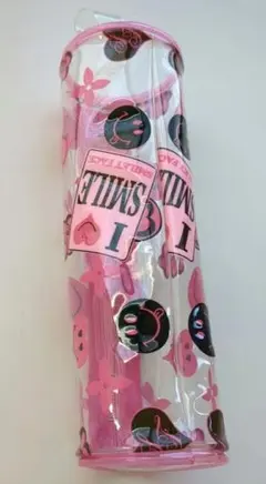 ピンク透明ケース　SMILEY　FACE