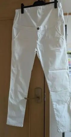 マタニティ パンツ ホワイト Lサイズ