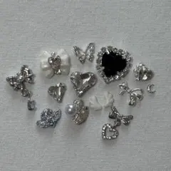 ネイルパーツ　まとめうり　リボン　ハート　ガーリーネイル　地雷系　量産型