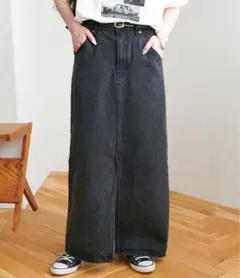 DISCOAT USコットンデニムナロースカート 改良版 デニムスカート