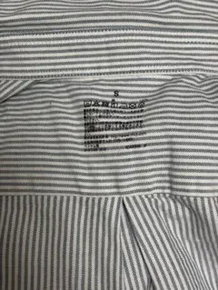 紳士 洗いざらしオックスボタンダウン長袖シャツ S グリーンストライプ