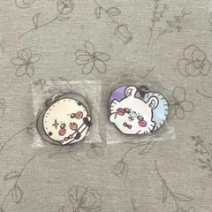 【2個セット】ちいかわ　ハートのラバーマスコット　モモンガ　ラッコ