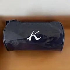 キタムラ　ネイビー 円筒形ポーチ