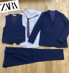 ZARA ネイビー フォーマルスーツセット 164cm 卒業式　クリーニング済