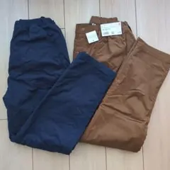 ユニクロ ストレッチウォームイージーベイカーパンツ 160 2本セット 裏起毛