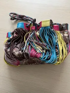 マルチカラー　レザーバッグ