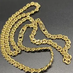 ゴールドチェーンネックレス Italy 750 金色 素材不明 イミテーション